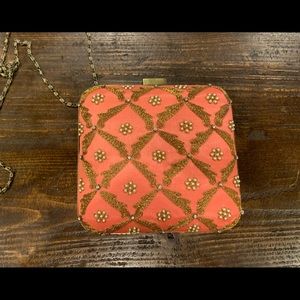 Pink Beaded Clutch/Crossbody